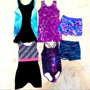 Lot of gymnastics leotards size 10-12 LIKE NEW